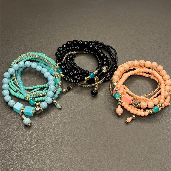 Fashion Jewelry Jewelry - Fashion Jewelry Multicolor Beaded Bracelet sold per set